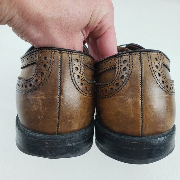 Allen Edmonds McAllister Wingtip Oxford Shoe Mens 12 EEE Brown Leather Dress - Picture 12 of 16